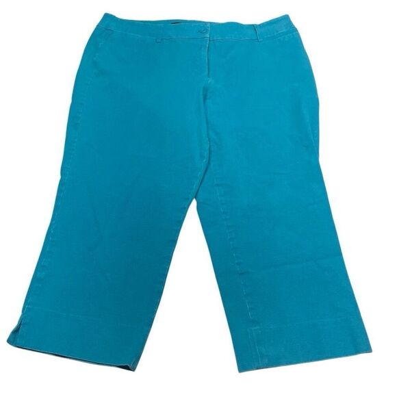 Lane Bryant Teal Stretch Capri Pants - Picture 1 of 8